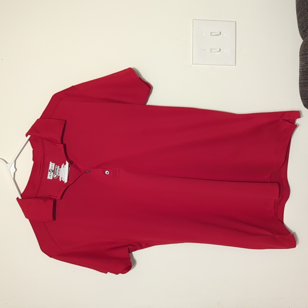 Jerzees mens polo Red shirt size medium